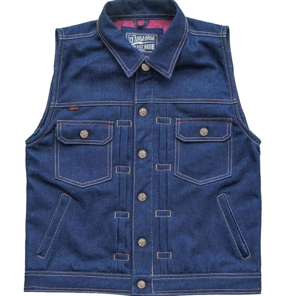 13 1/2 Magazine Rain Splitter Denim Vest