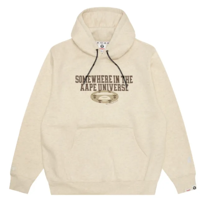 AAPE Moonface logo basic hoodie Cracker Khaki