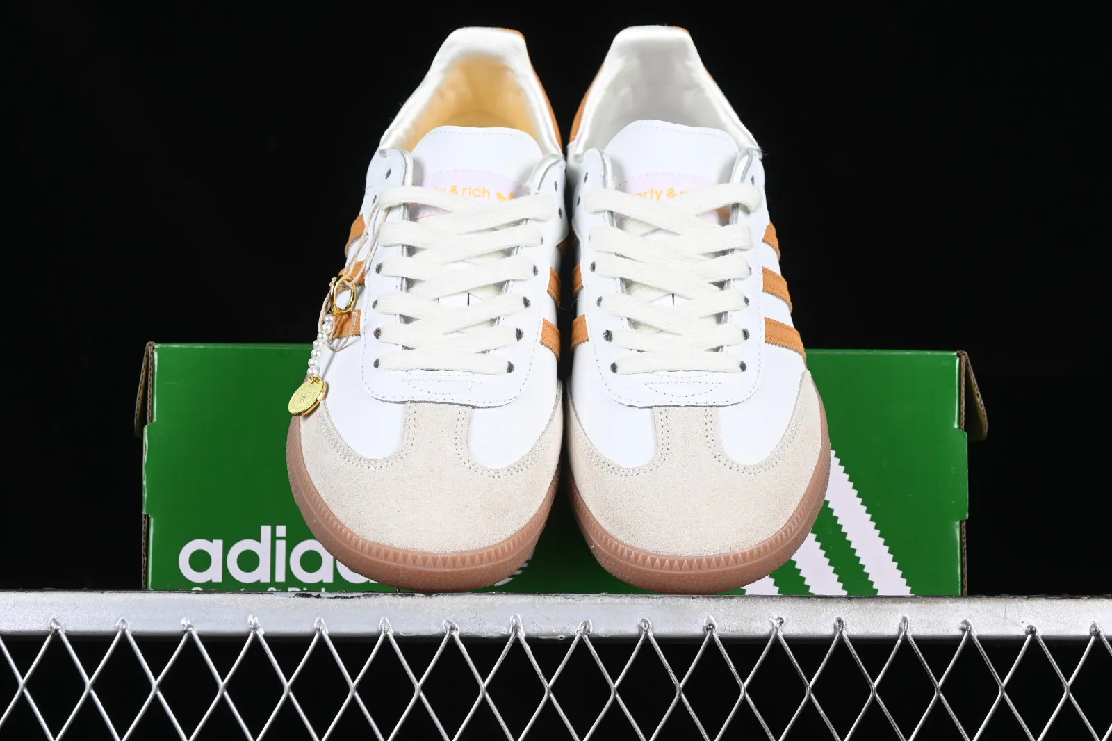 Adidas Samba OG Sporty&Rich Cloud White Brown Gold IE5661