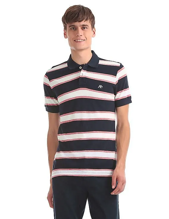 Aeropostale Striped Pique Polo Shirt