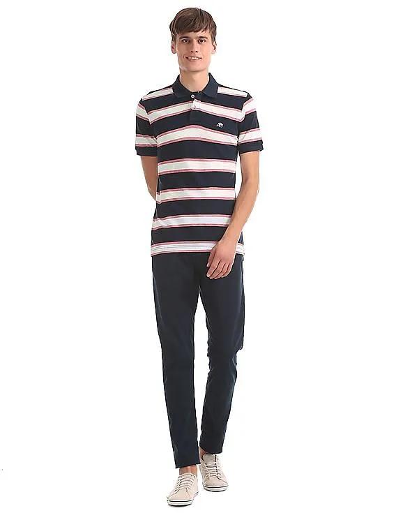 Aeropostale Striped Pique Polo Shirt