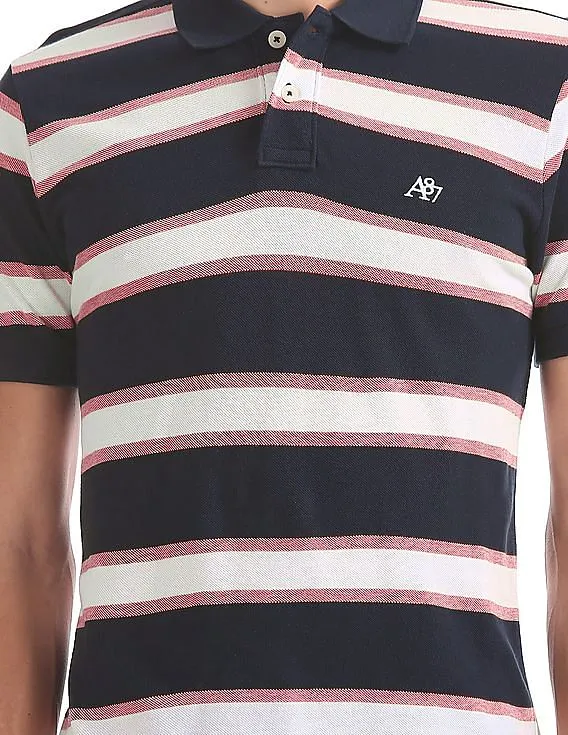 Aeropostale Striped Pique Polo Shirt