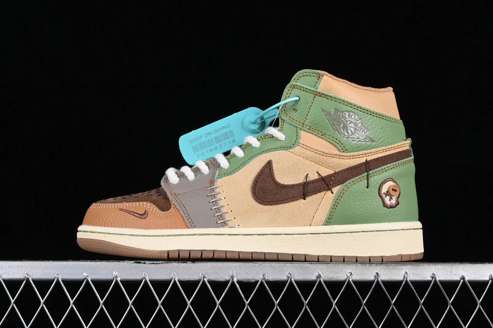 Air Jordan 1 High Voodoo Flax Muslin Fauna Brown Oil Green Sesame Moon Fossil DZ7292-100