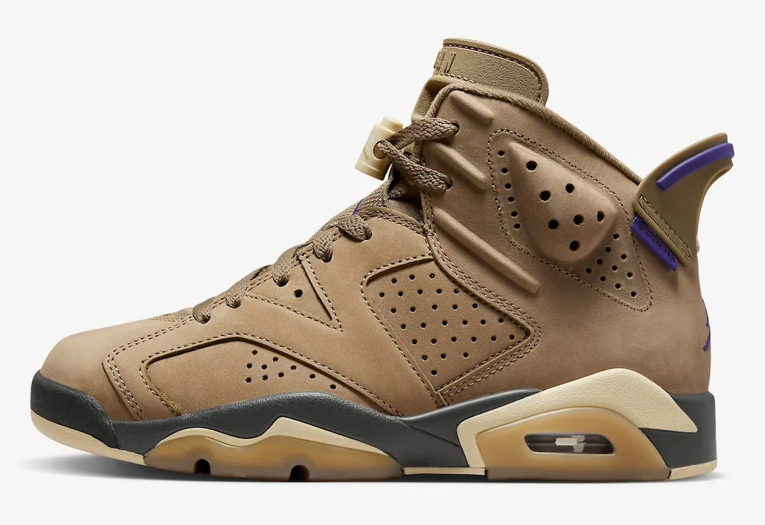 Air Jordan 6 Retro Gore-Tex Brown Kelp Team Gold Court Purple FD1643-300