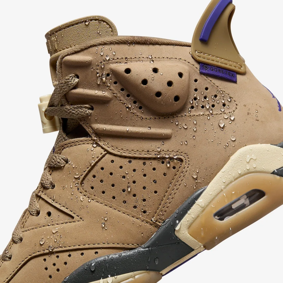 Air Jordan 6 Retro Gore-Tex Brown Kelp Team Gold Court Purple FD1643-300