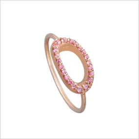 Allegra 18K Rose Gold & Pink Sapphire Stackable Ring