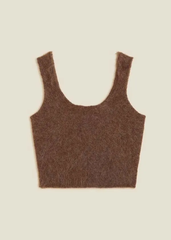 Alpaca Tank Top - Brown