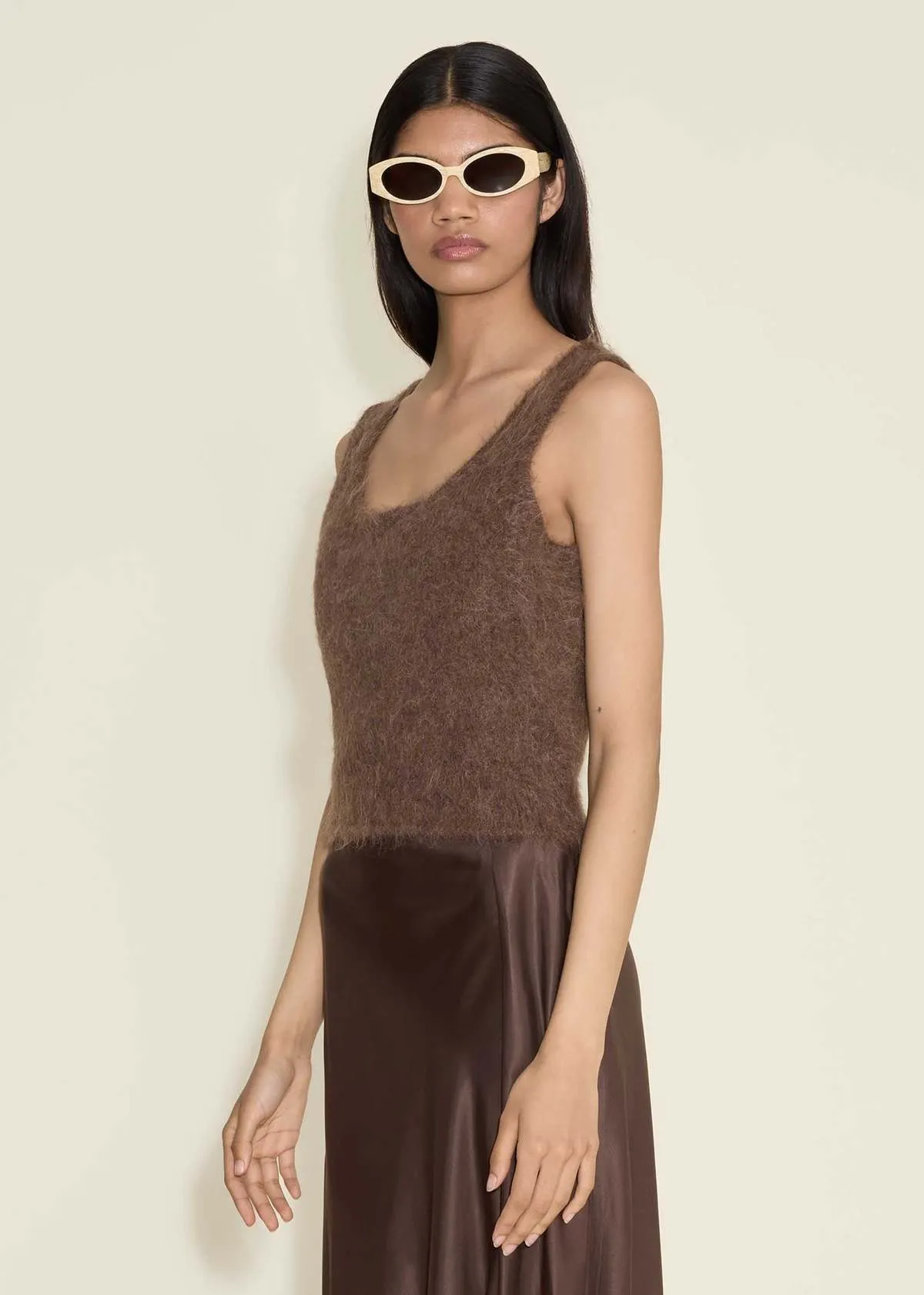 Alpaca Tank Top - Brown