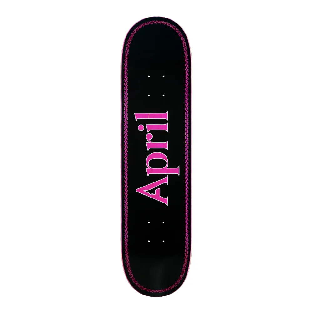 April OG Logo Helix Pink On Black Deck 8.5