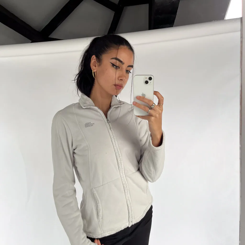 Arctic White y2ks The North Face Fleece Sweatshirt (S)