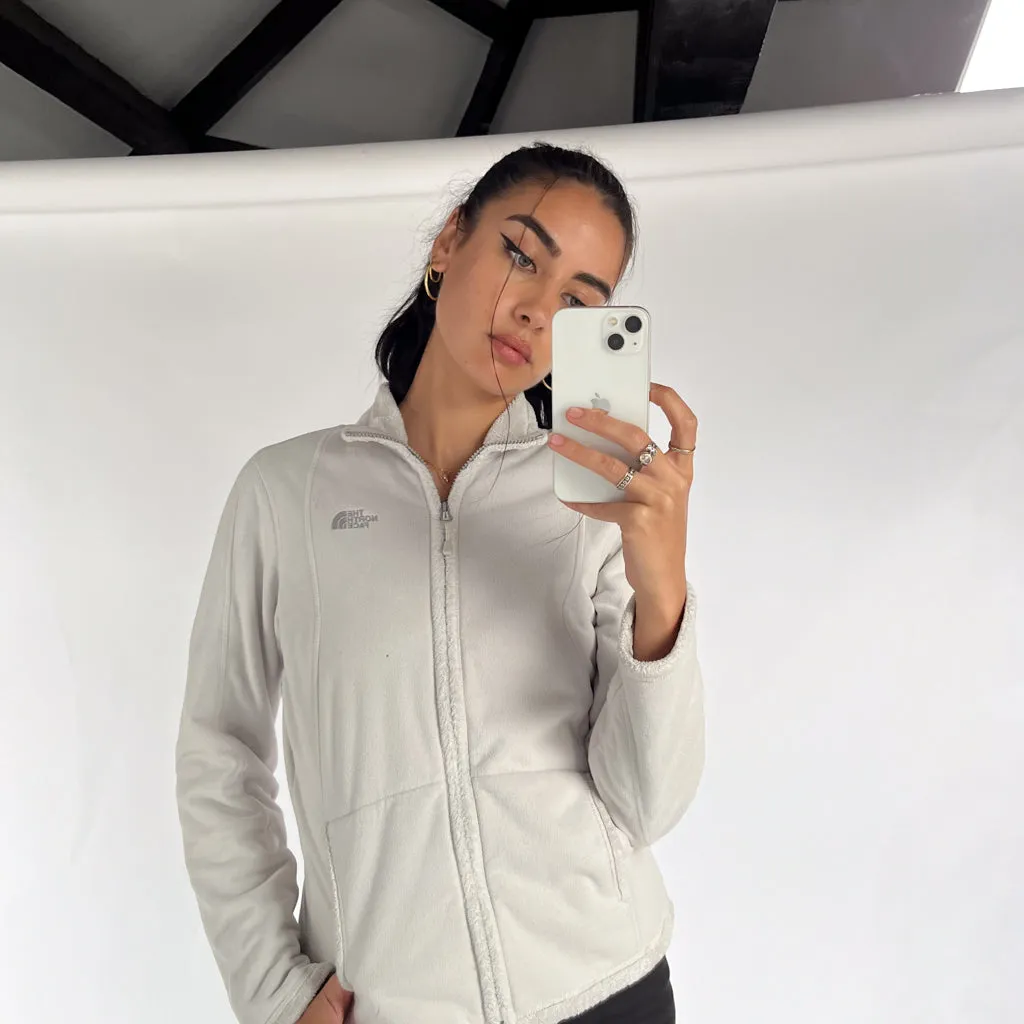 Arctic White y2ks The North Face Fleece Sweatshirt (S)