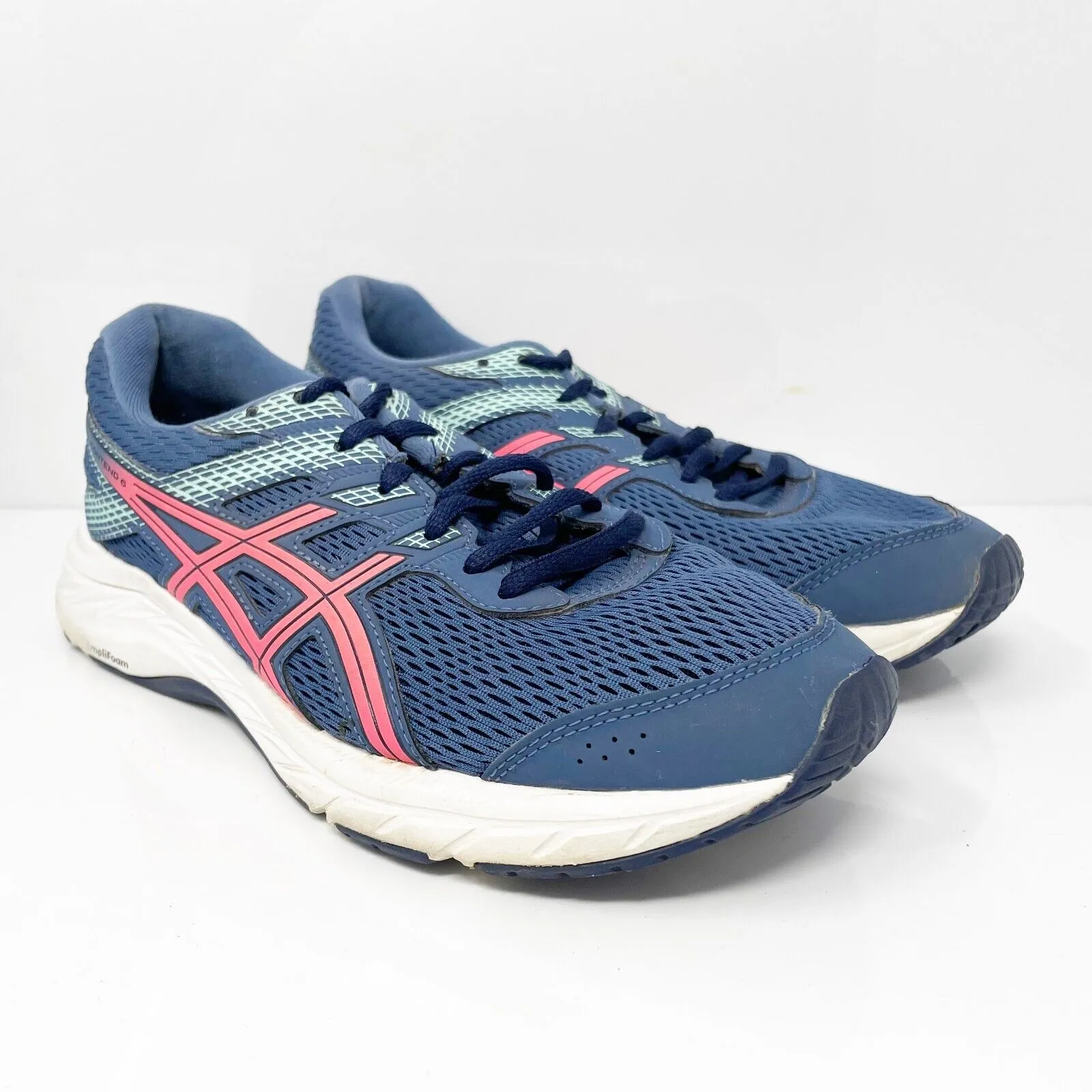 Asics Womens Gel Contend 6 1012A570 Blue Running Shoes Sneakers Size 7.5