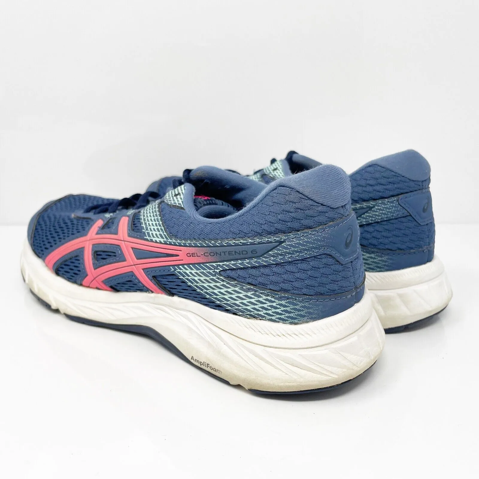 Asics Womens Gel Contend 6 1012A570 Blue Running Shoes Sneakers Size 7.5