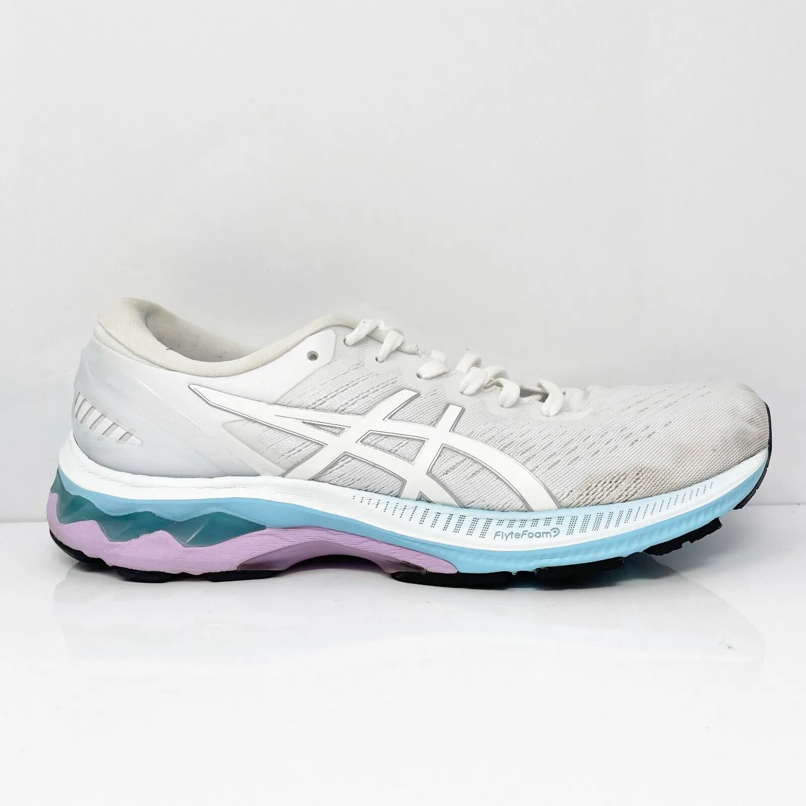 Asics Womens Gel Kayano 27 1012A649 White Running Shoes Sneakers Size 9.5