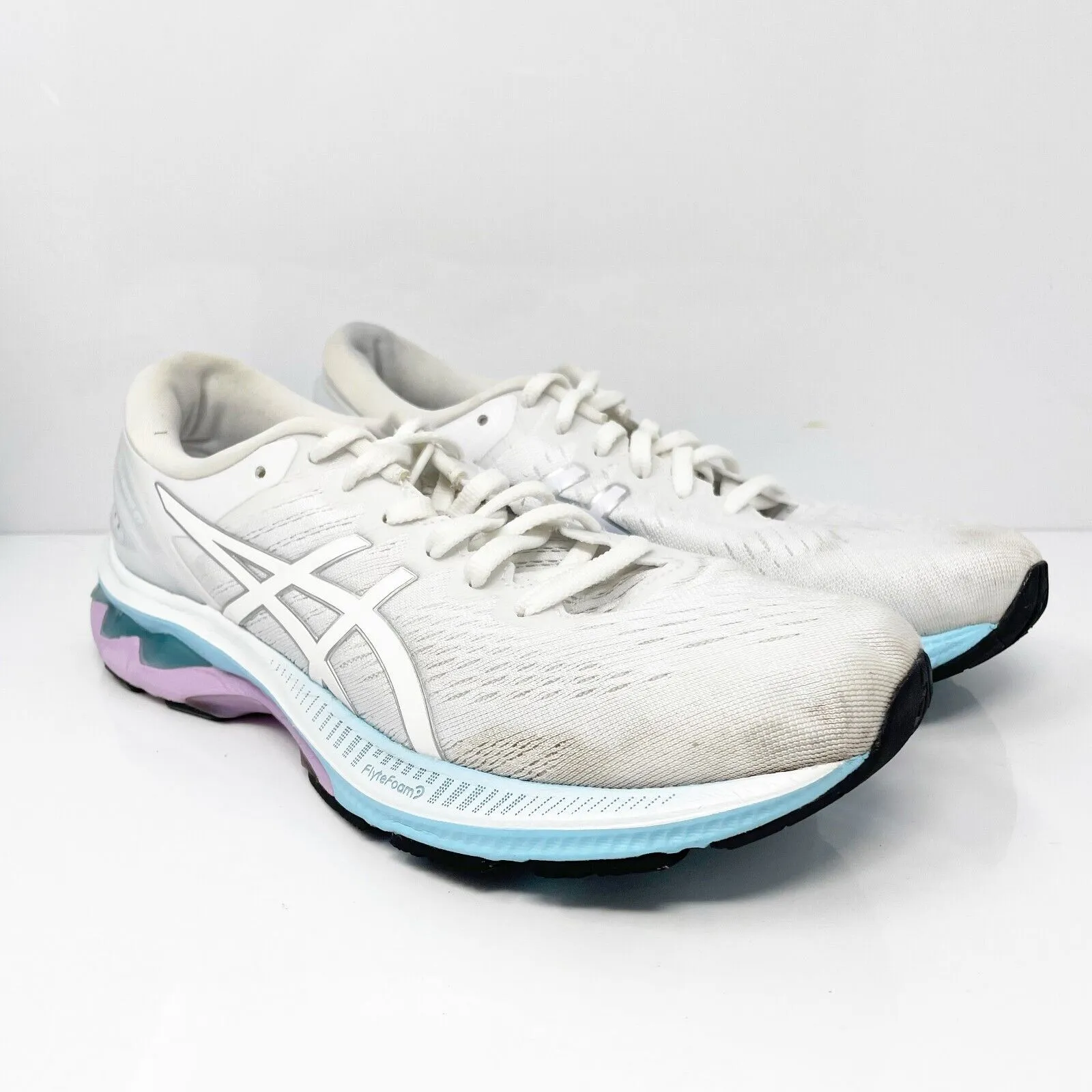 Asics Womens Gel Kayano 27 1012A649 White Running Shoes Sneakers Size 9.5