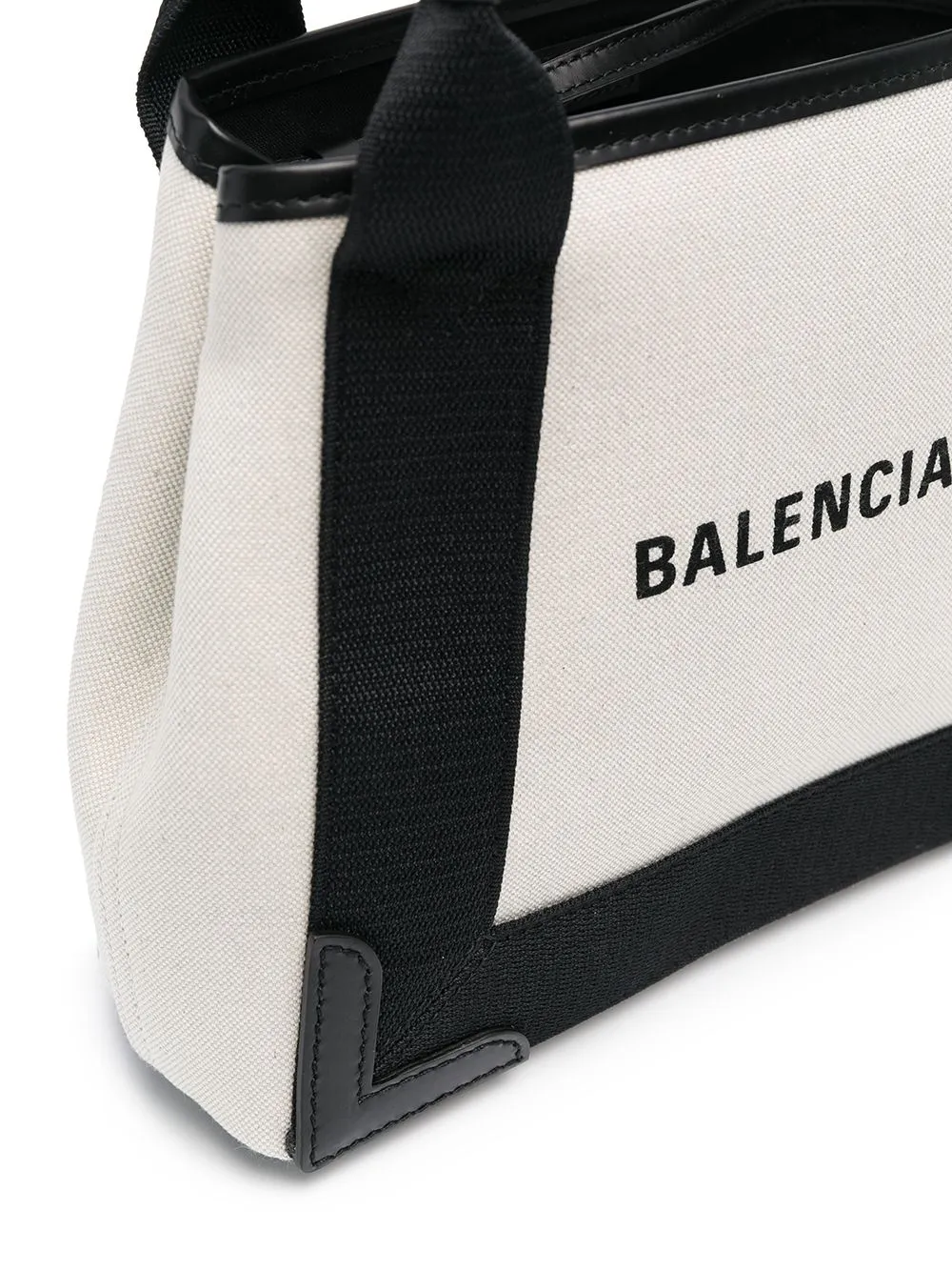 Balenciaga    Balenciaga Navy Cabas Xs Organic Cotton Tote Bag