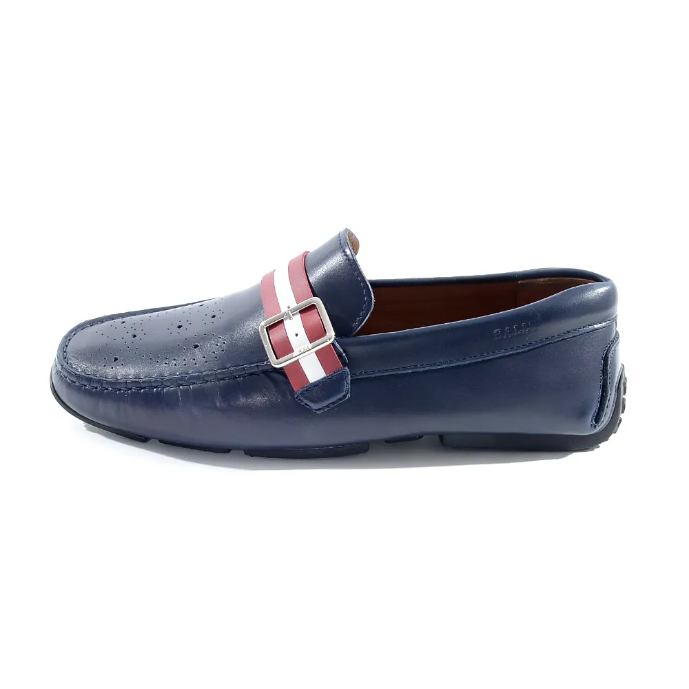 Bally Mens Slip on Loafers in Navy