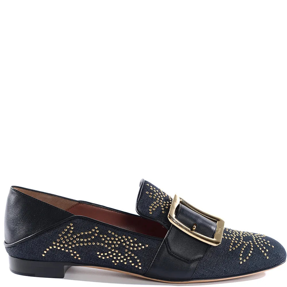 Bally Womens Loafers in Navy