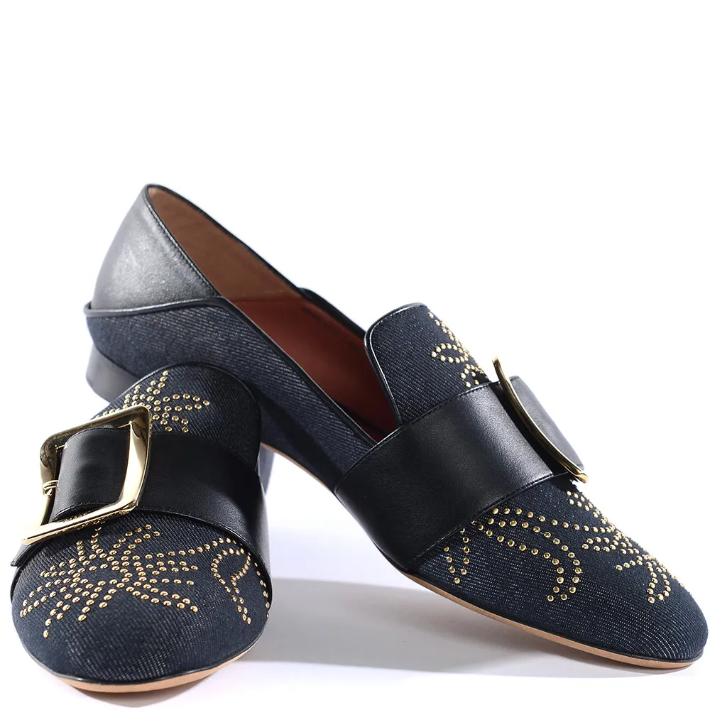 Bally Womens Loafers in Navy