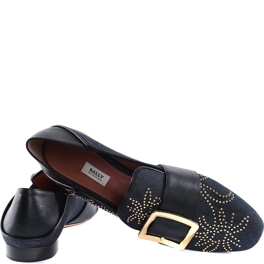 Bally Womens Loafers in Navy