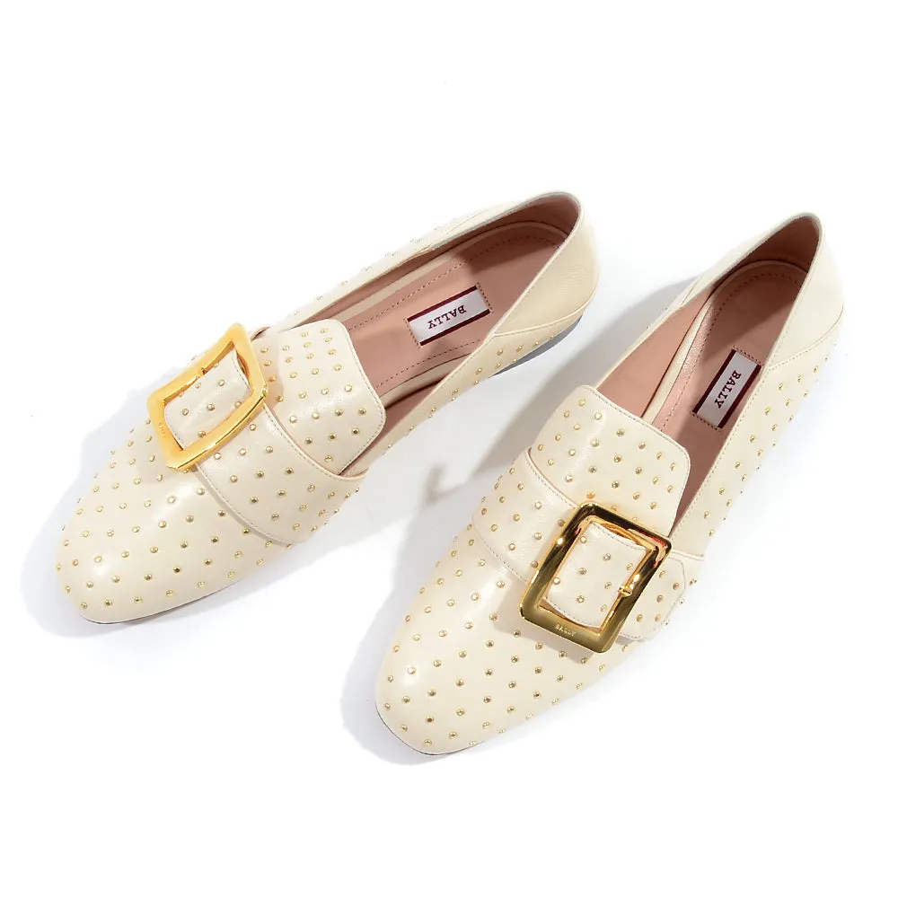 Bally Womens Slip on Loafers in Beige