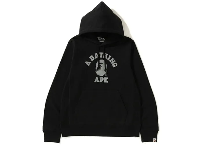 BAPE College Heavy Weight Pullover Hoodie Black