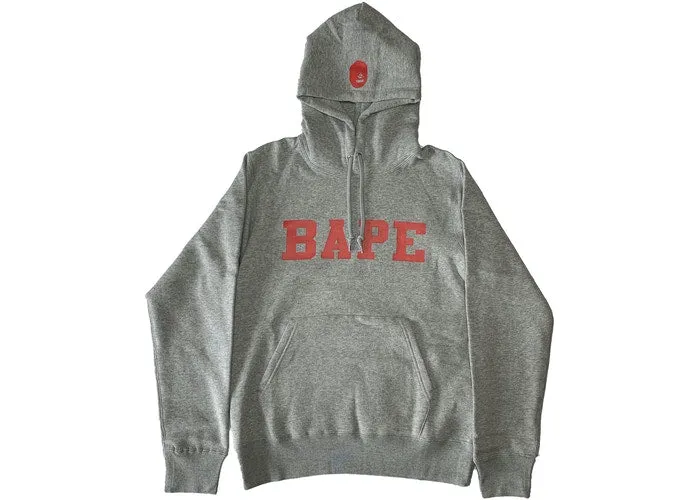 Bape Grey Spellout Hoodie