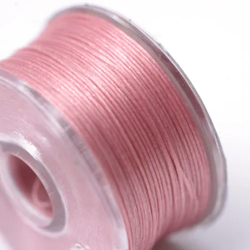 Beading Thread, FGB Coated Nylon Japanese Beading Thread, For Seed Beads, Pink, 0.1mm