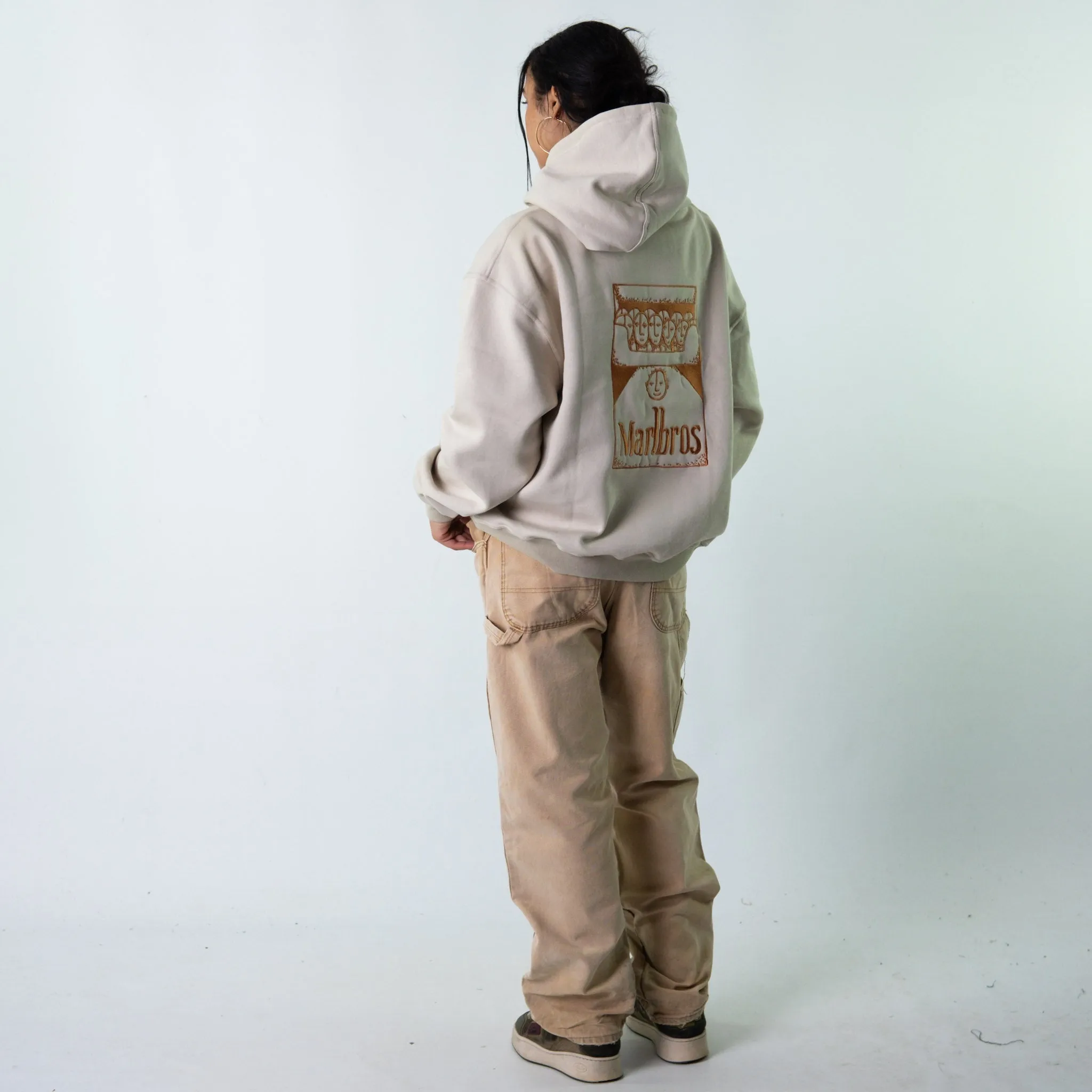 Beige Tan 90s Dickies  Cargo Skater Trousers Pants Jeans (34x32)