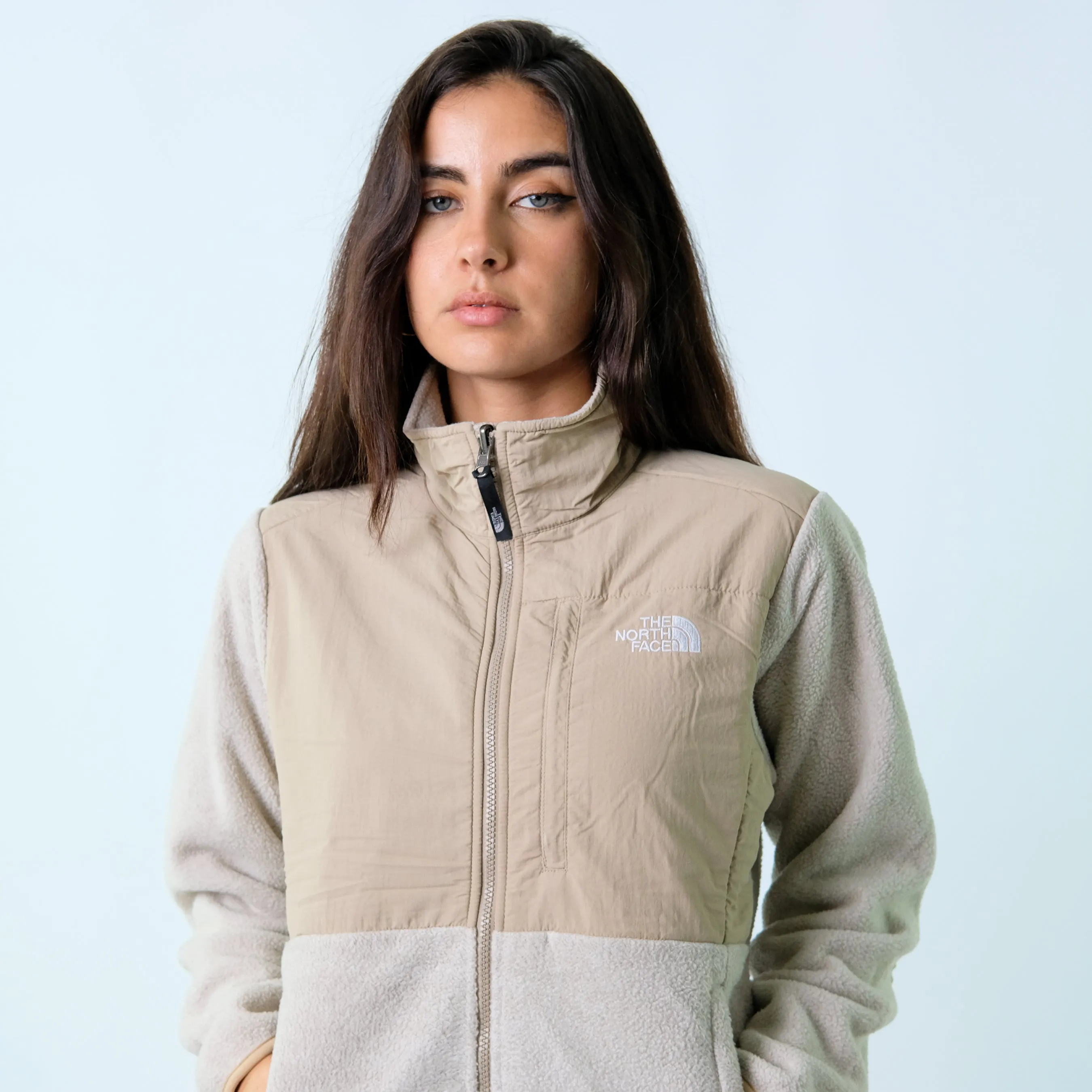 Beige y2ks The North Face zip up  Fleece (M)