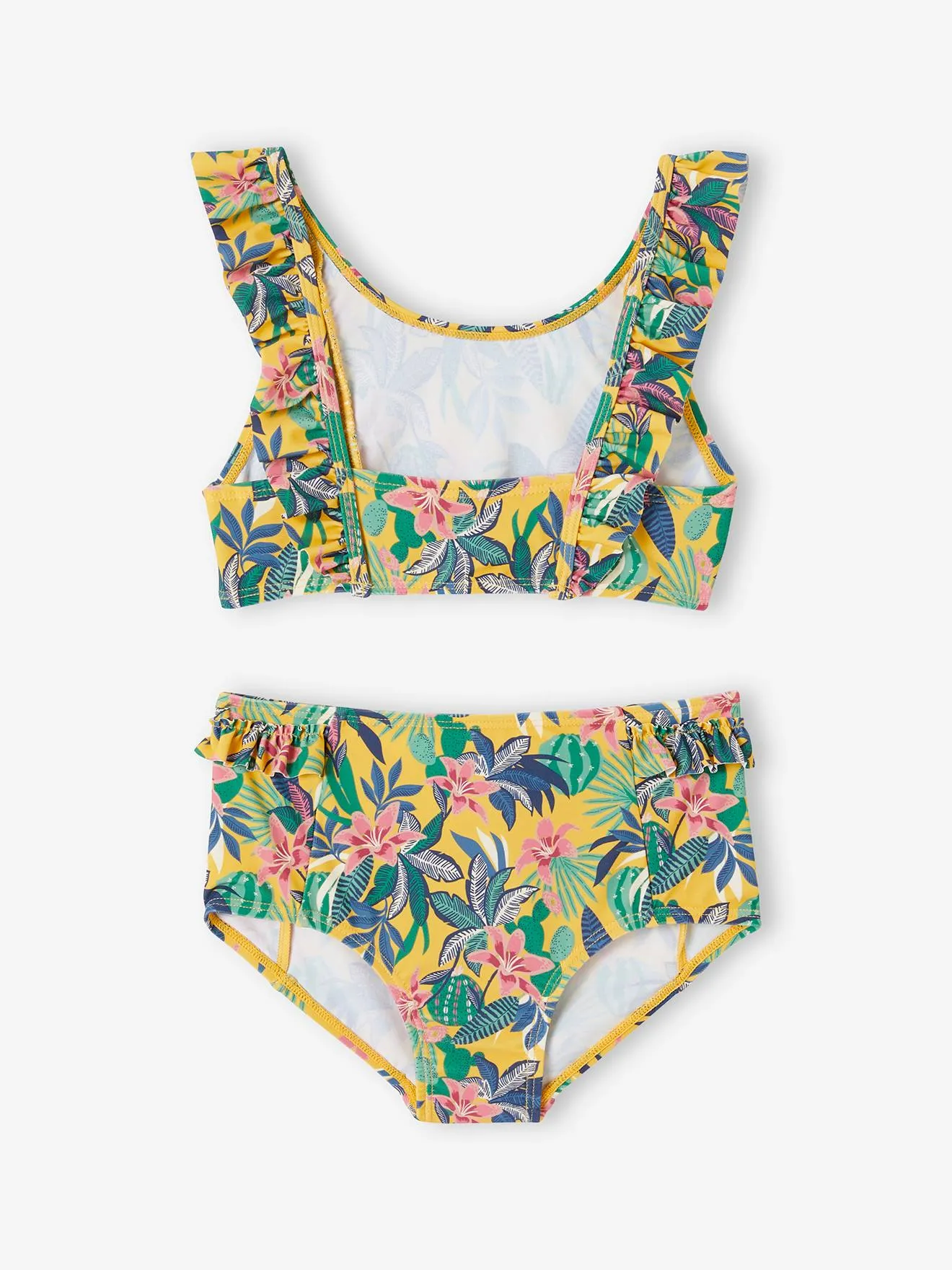 Bikini with Exotic Print - mustard