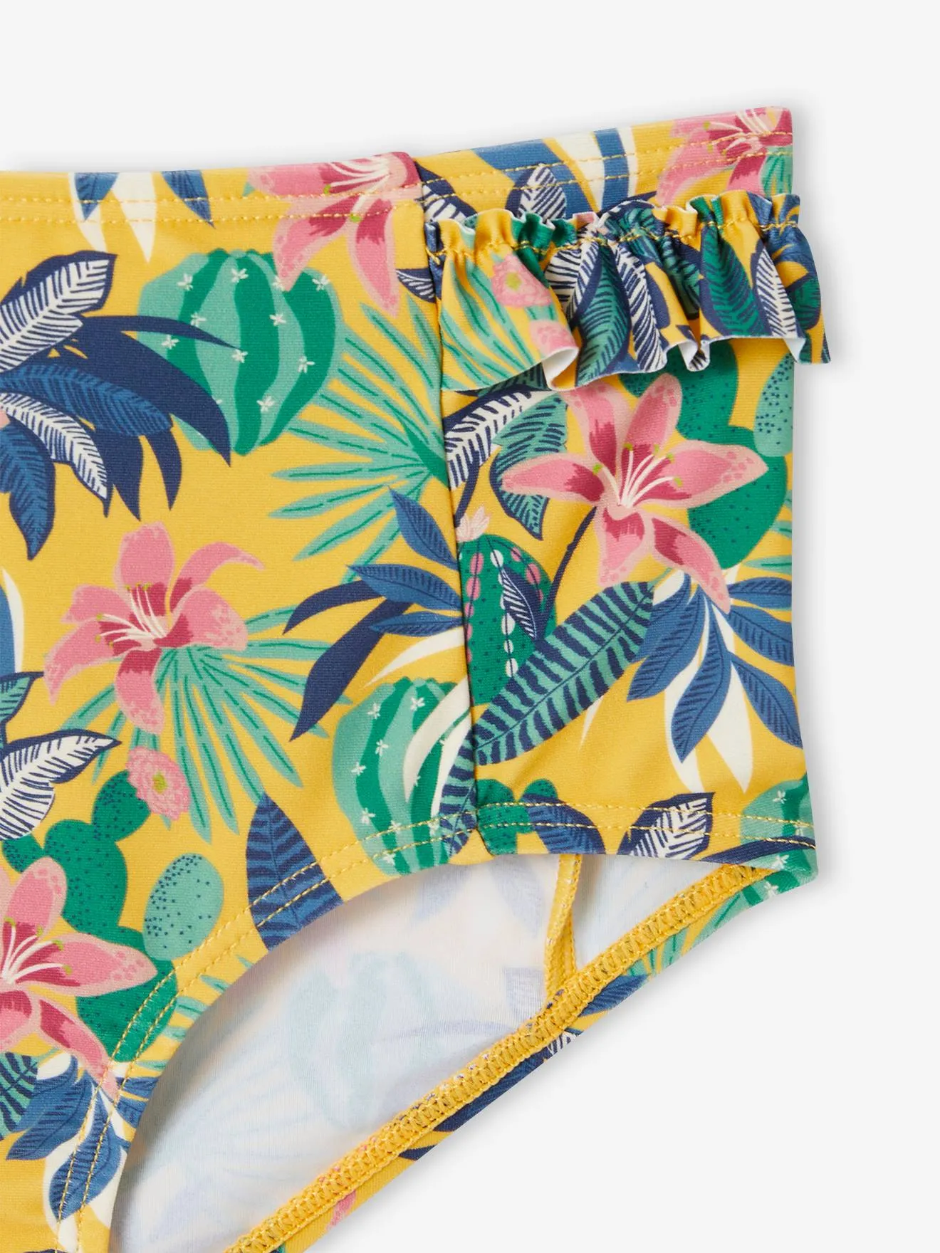 Bikini with Exotic Print - mustard