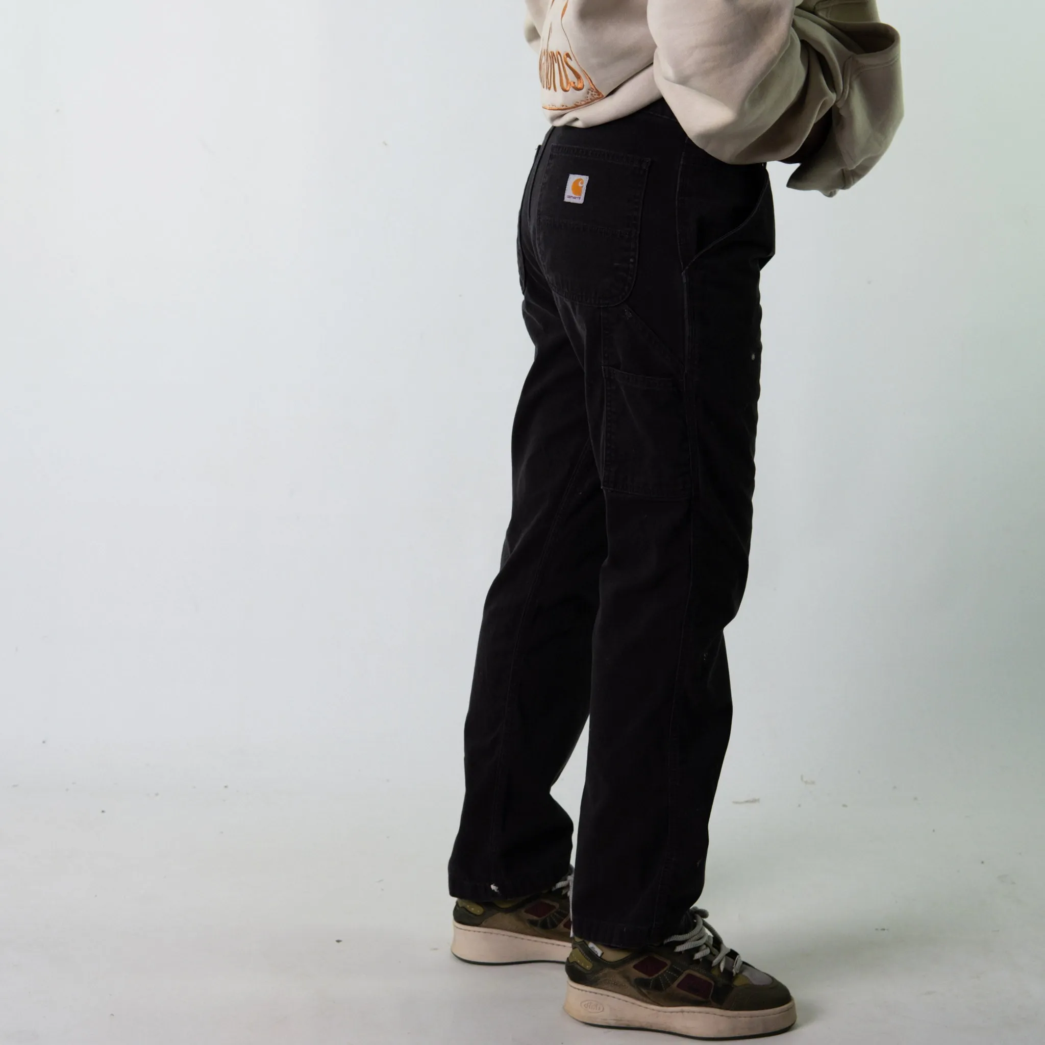 Black 90s Carhartt  Cargo Skater Trousers Pants Jeans (33x30)