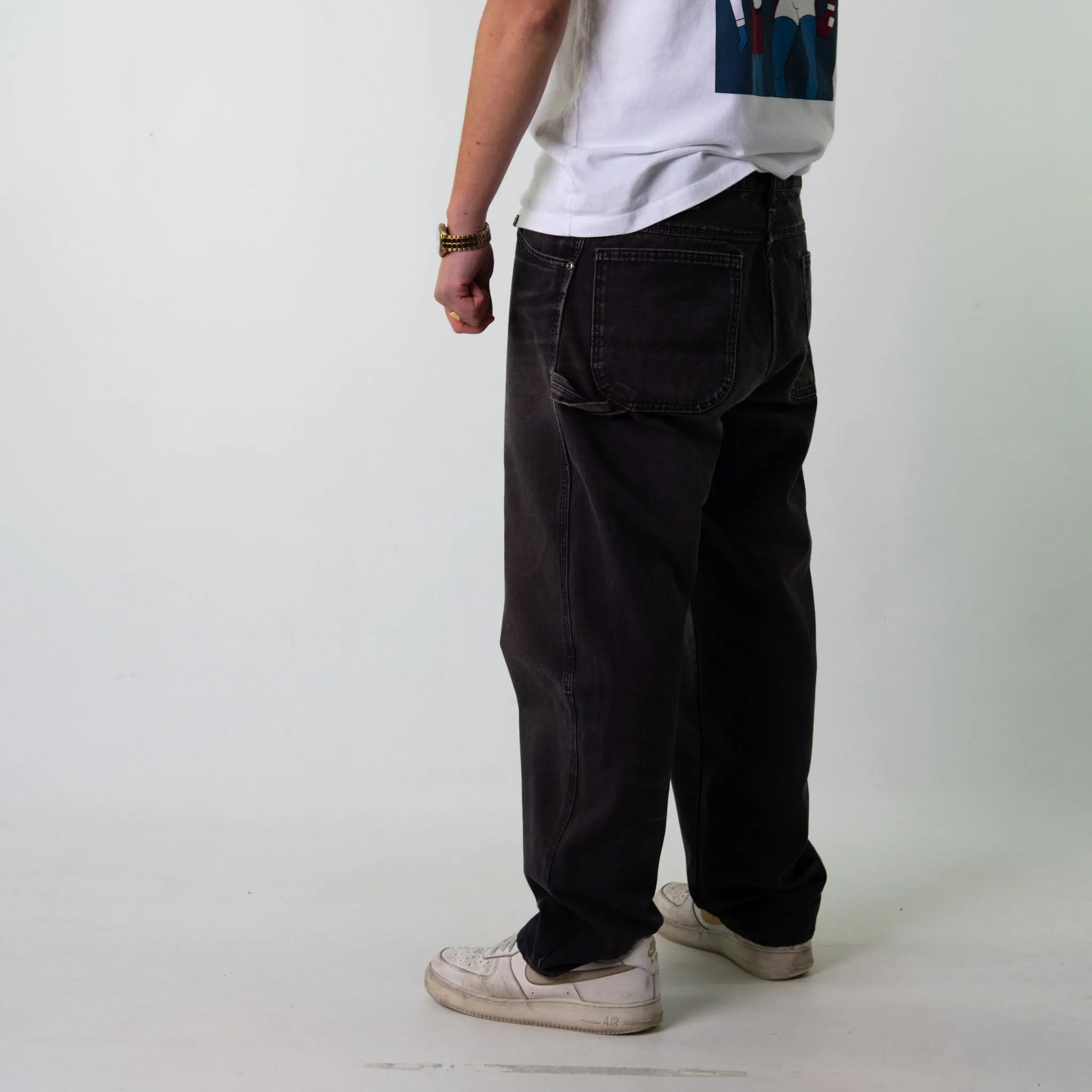 Black 90s Dickies  Cargo Skater Trousers Pants Jeans (36x30)