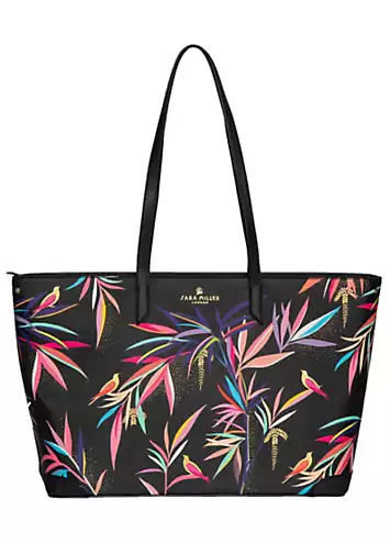 Black Bamboo Large Tote Bag by Sara Miller | Look Again