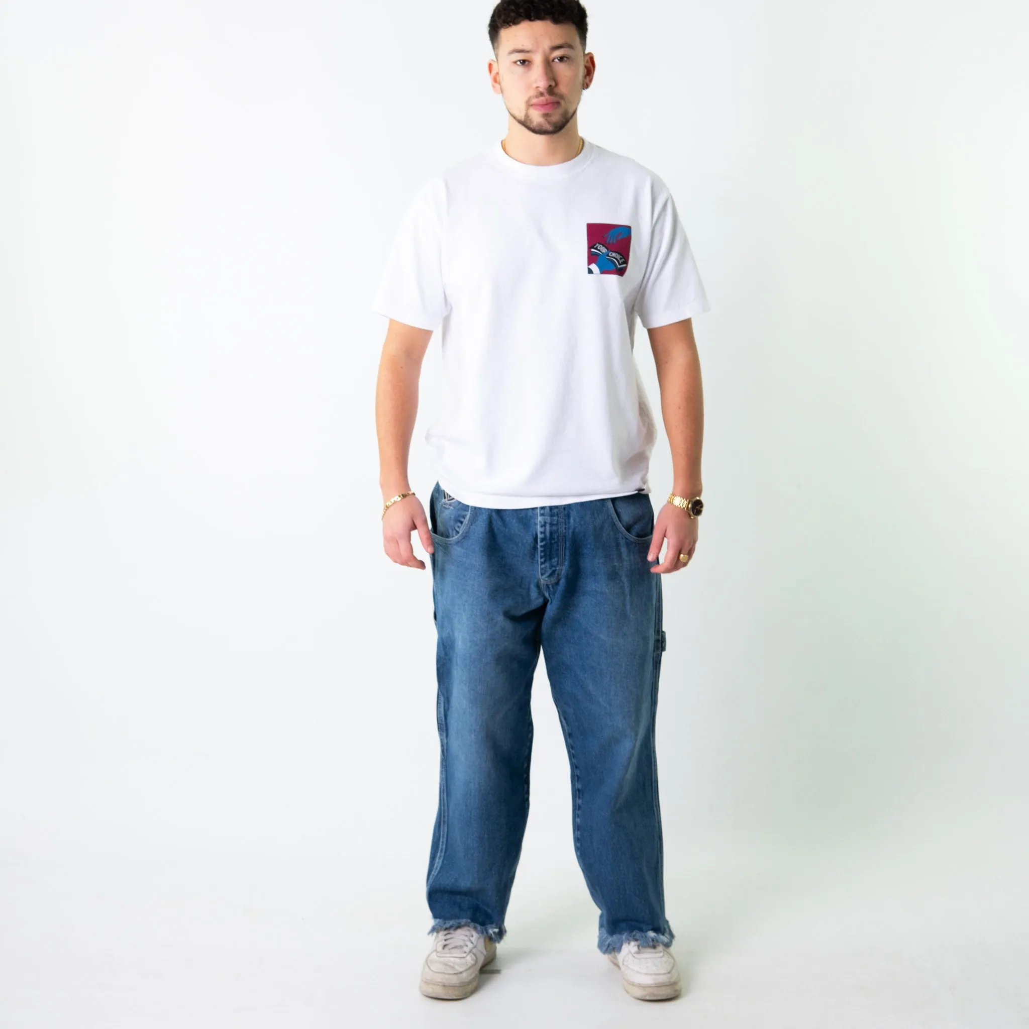 Blue 90s FUBU  Cargo Skater Trousers Pants Jeans (36x34)