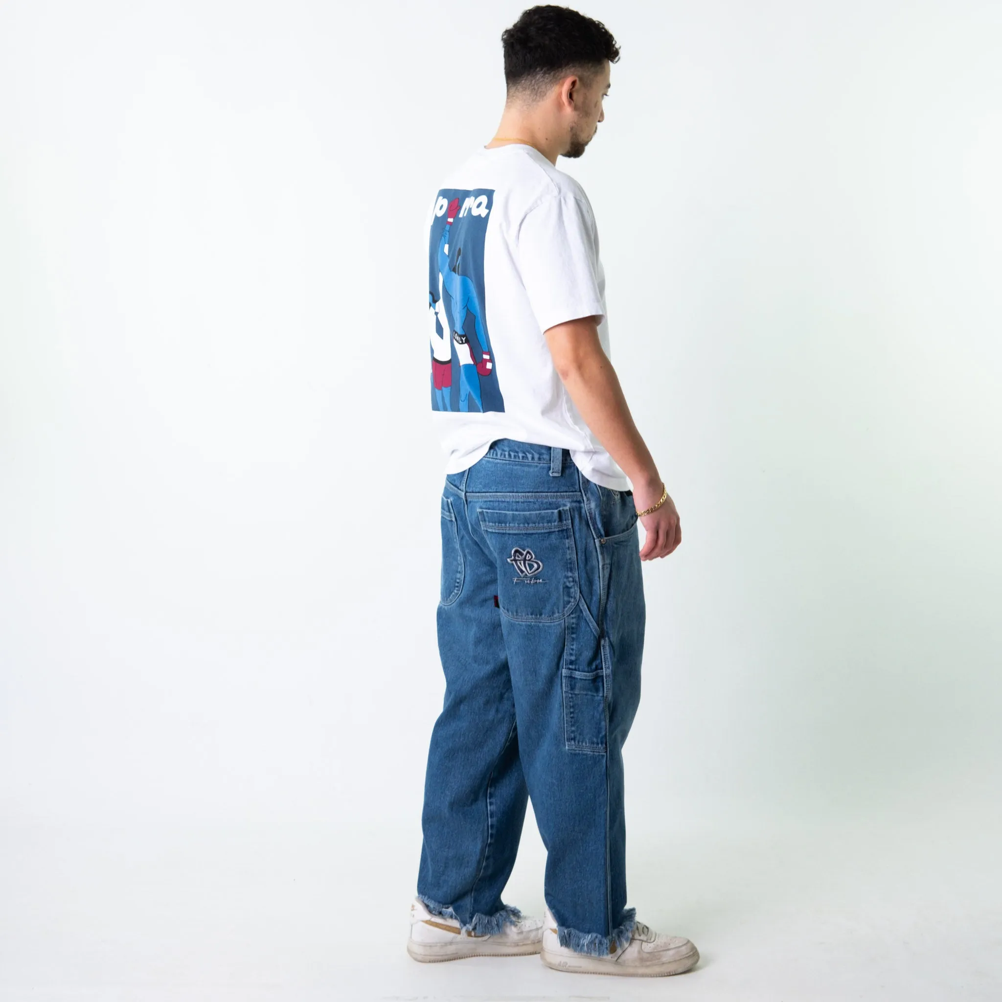 Blue 90s FUBU  Cargo Skater Trousers Pants Jeans (36x34)