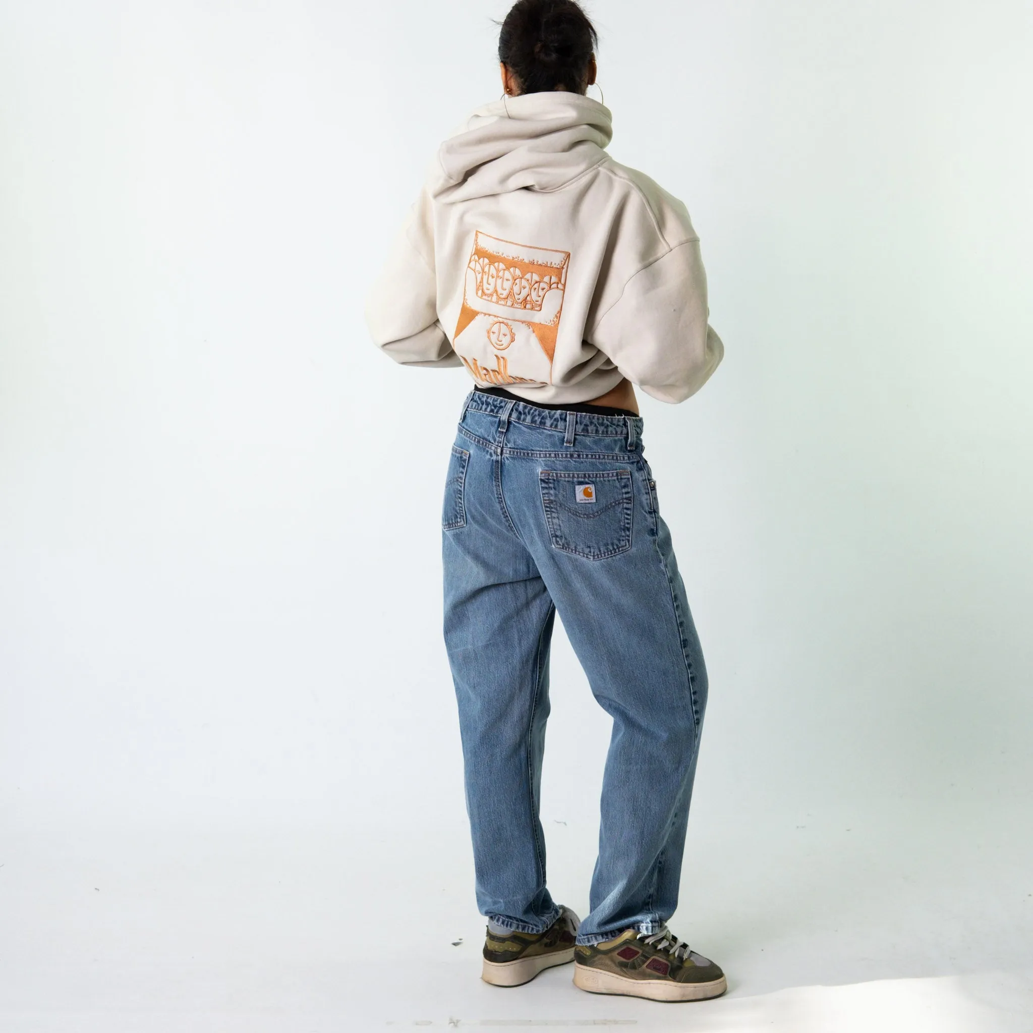 Blue Denim 90s Carhartt  Cargo Skater Trousers Pants Jeans (32x31)