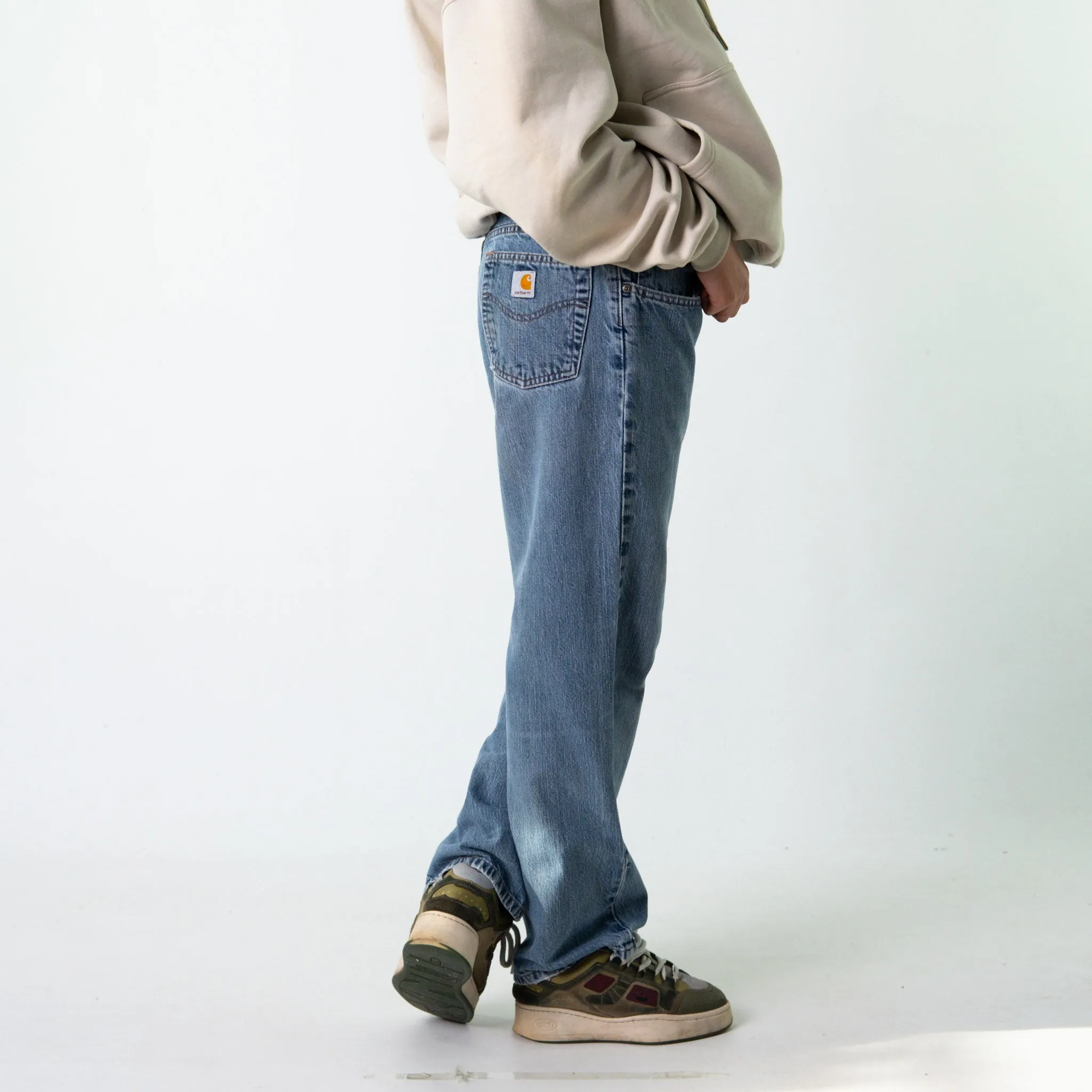 Blue Denim 90s Carhartt  Cargo Skater Trousers Pants Jeans (32x31)