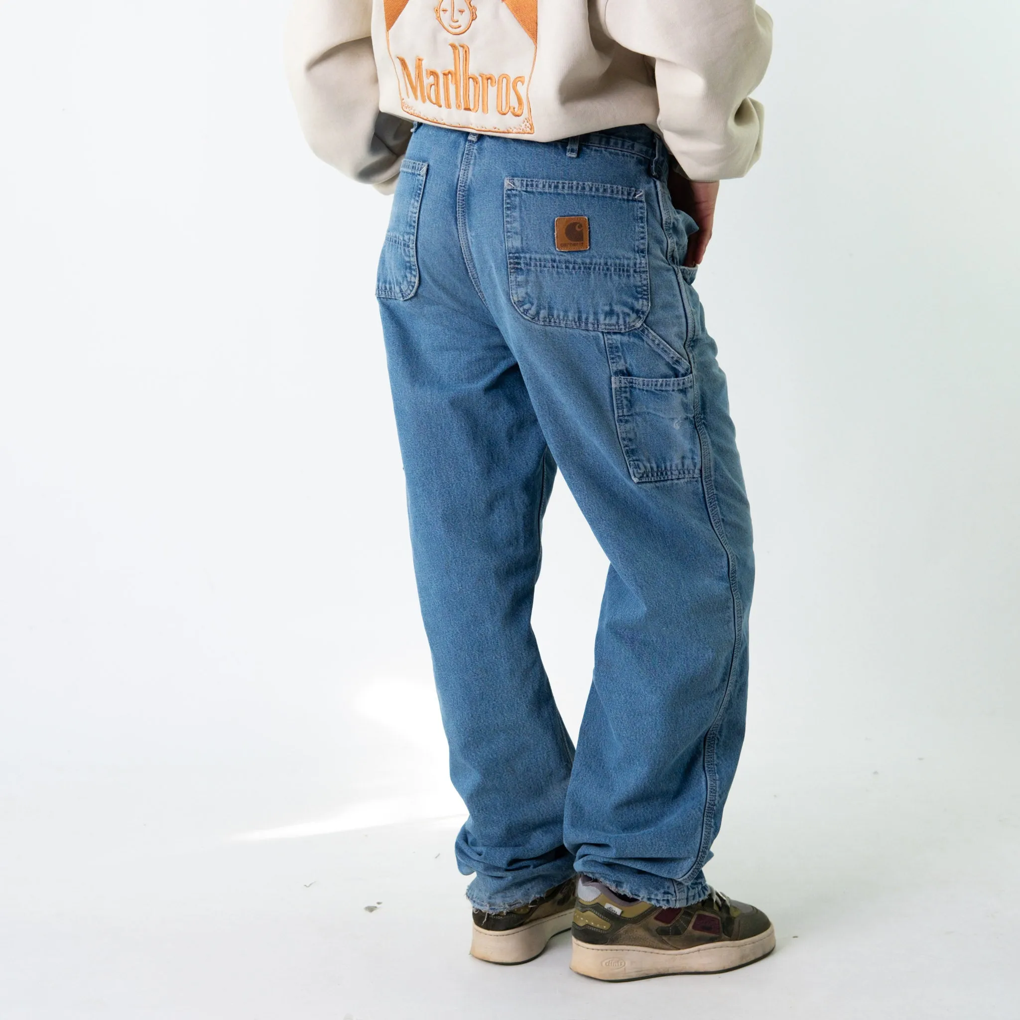 Blue Denim 90s Carhartt  Cargo Skater Trousers Pants Jeans (32x34)