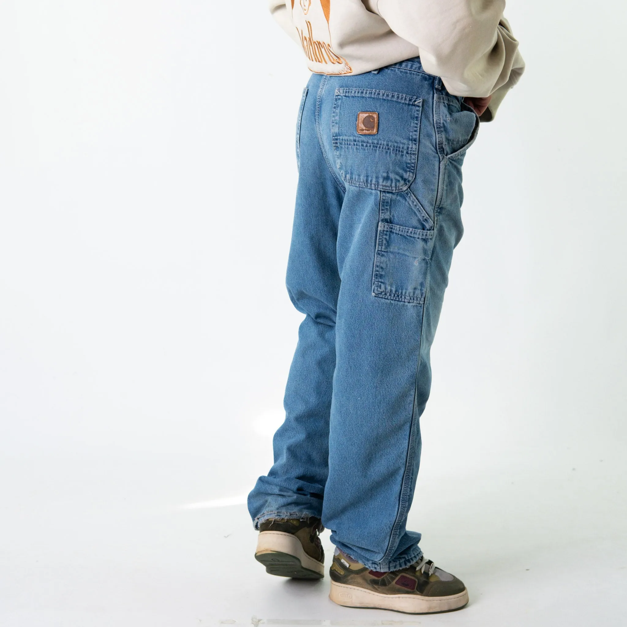 Blue Denim 90s Carhartt  Cargo Skater Trousers Pants Jeans (32x34)