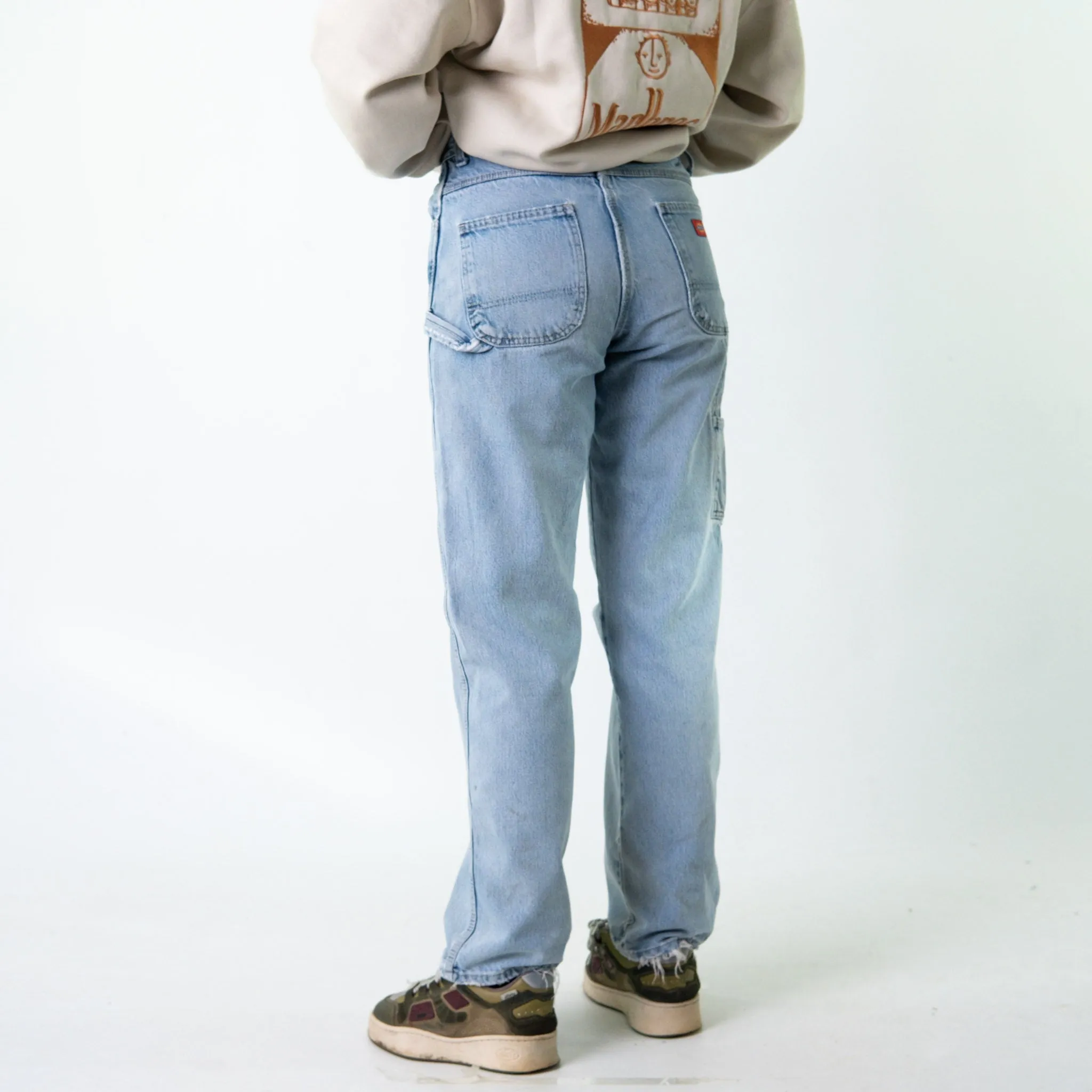 Blue Denim 90s Dickies  Cargo Skater Trousers Pants Jeans (33x30)