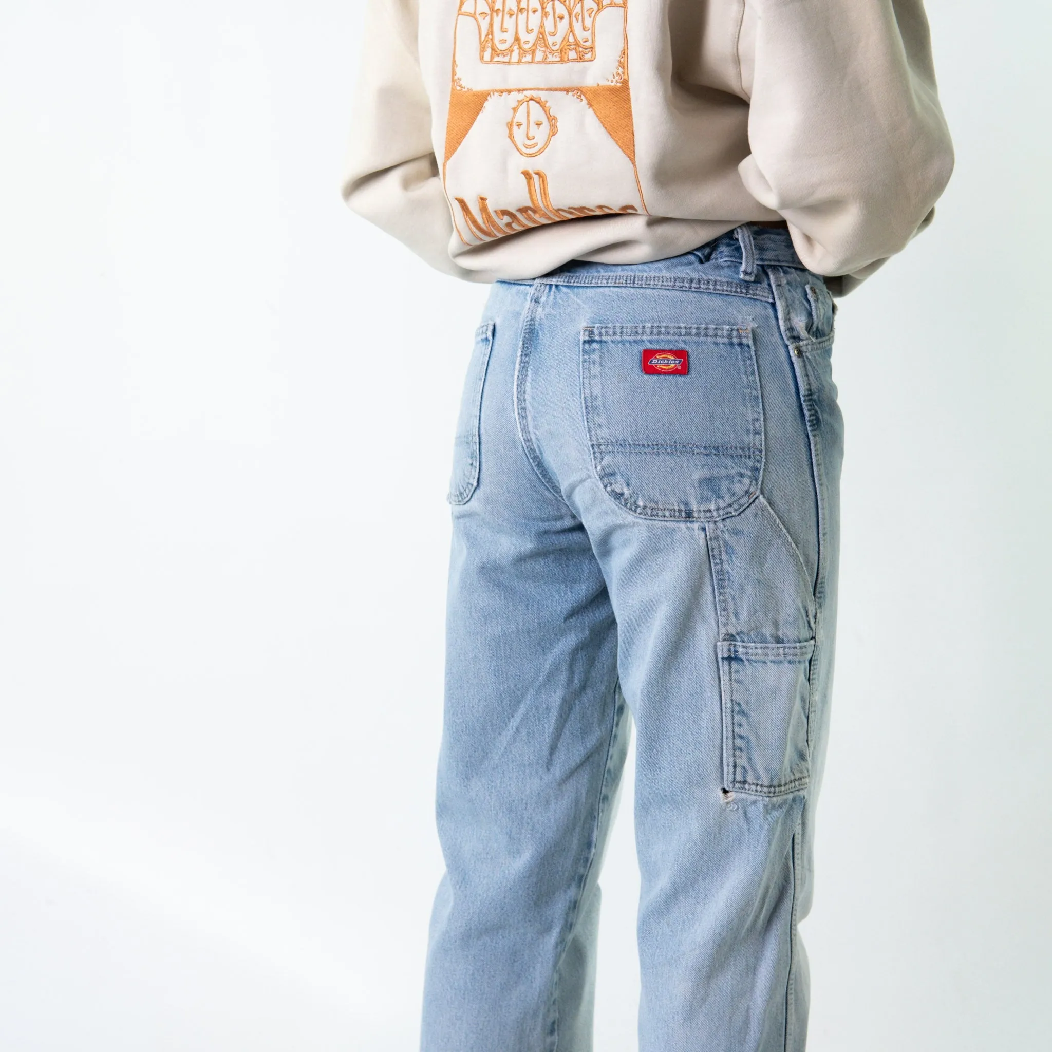 Blue Denim 90s Dickies  Cargo Skater Trousers Pants Jeans (33x30)