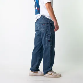 Blue Denim 90s Dickies  Cargo Skater Trousers Pants Jeans (34x30)