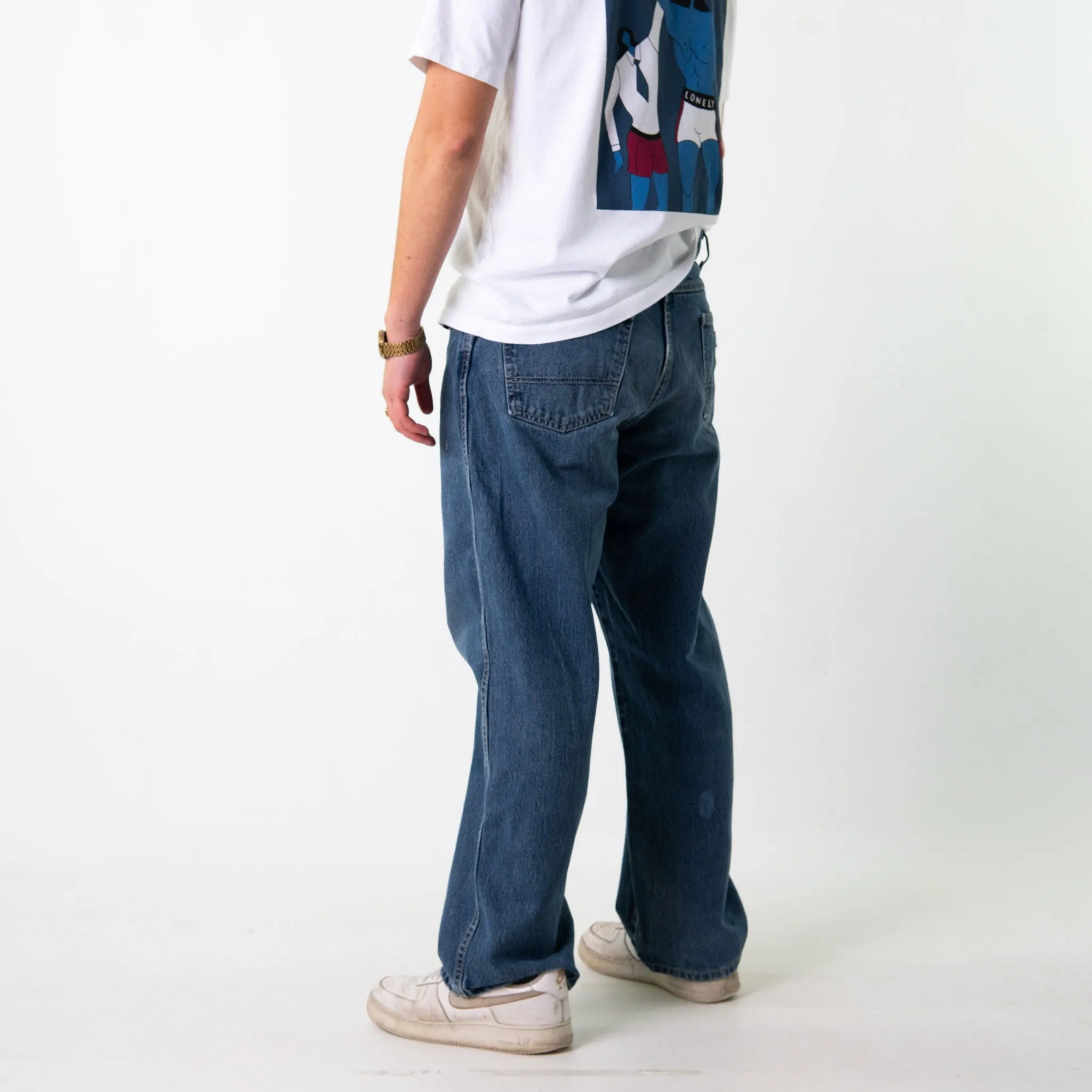 Blue Denim 90s Dickies  Cargo Skater Trousers Pants Jeans (34x30)