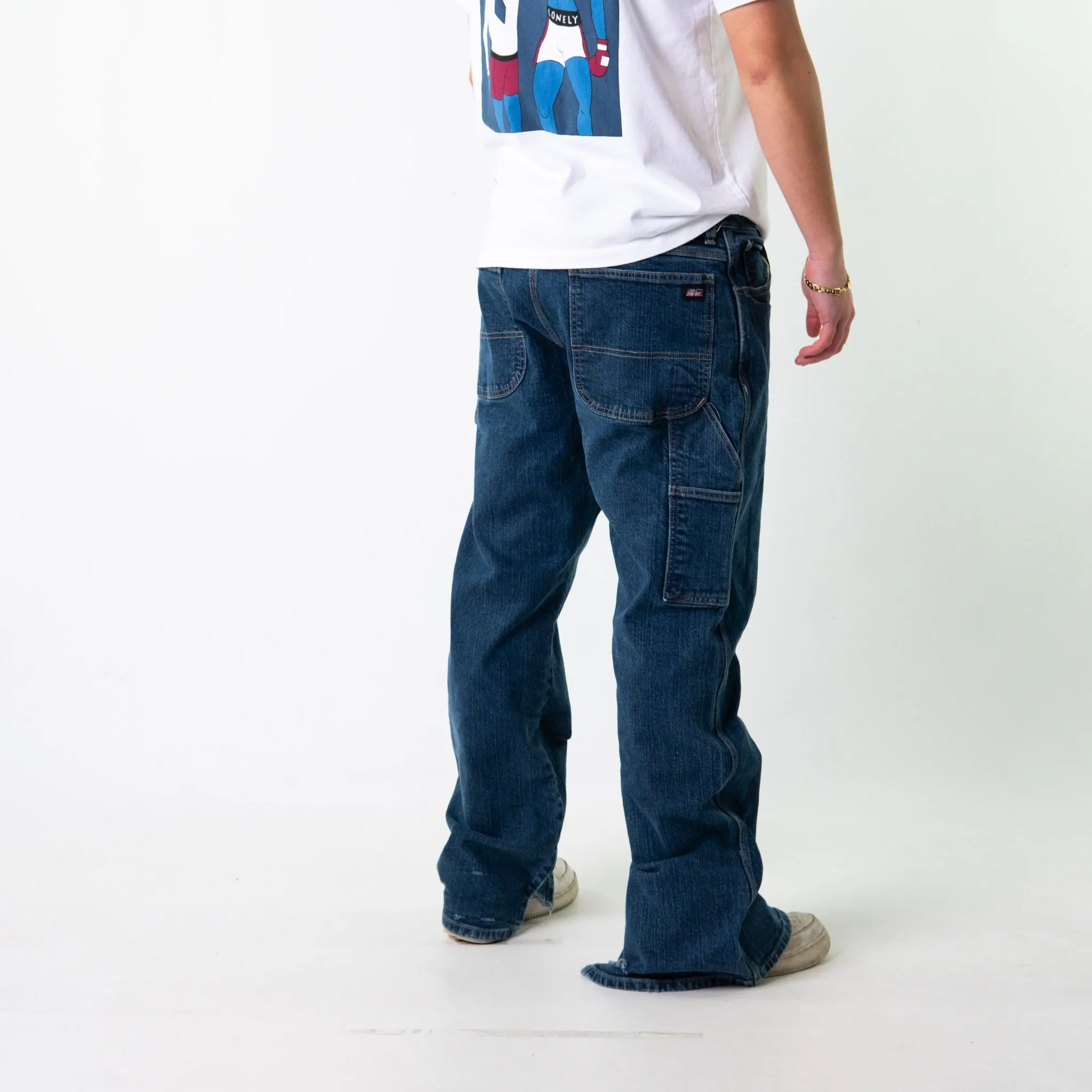 Blue Denim 90s Dickies  Cargo Skater Trousers Pants Jeans (36x32)