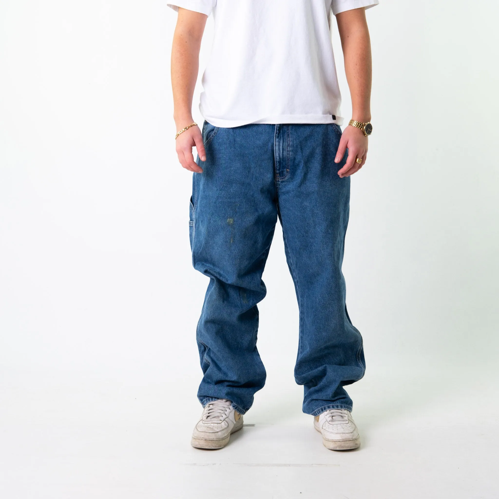 Blue Denim 90s Dickies  Cargo Skater Trousers Pants Jeans (38x32)