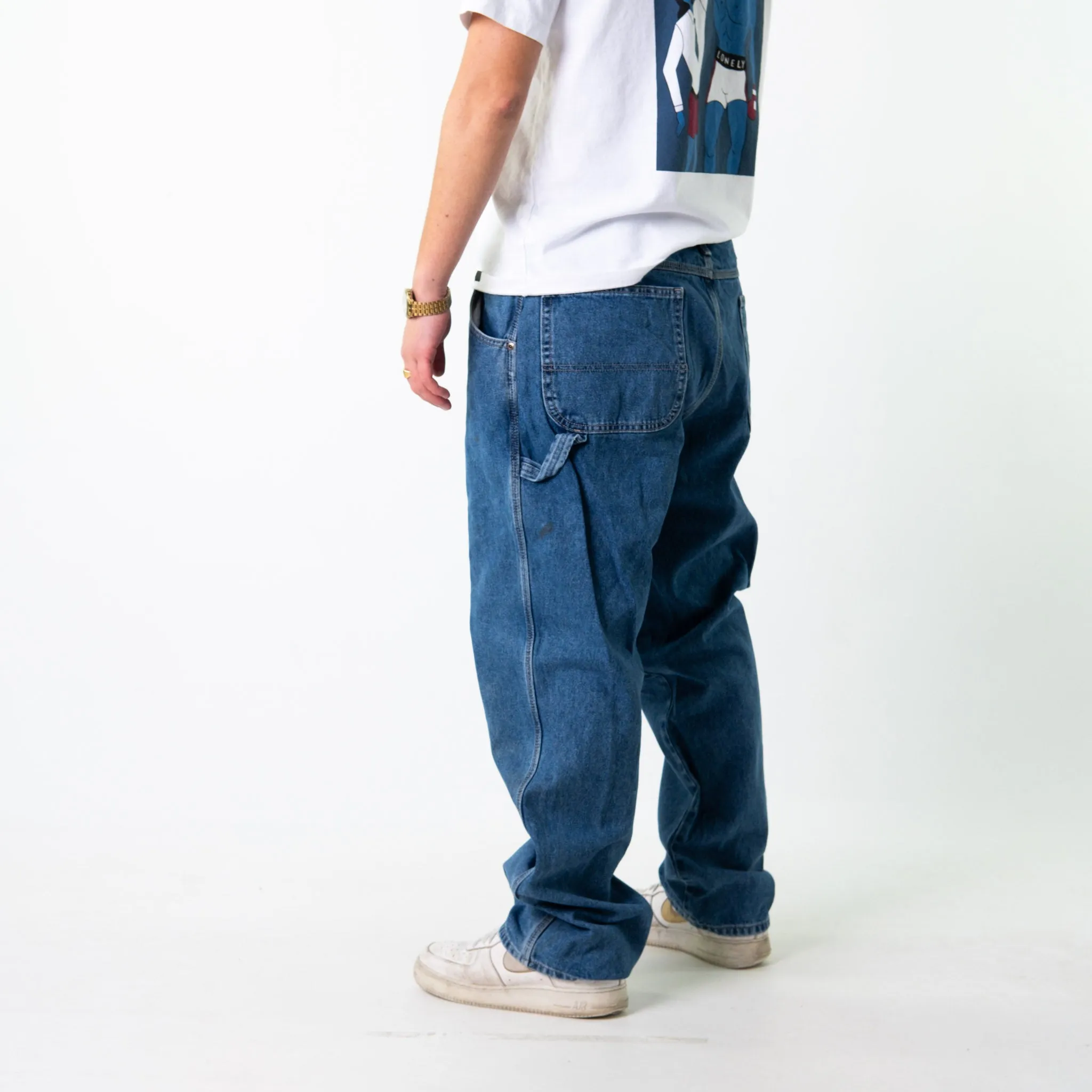 Blue Denim 90s Dickies  Cargo Skater Trousers Pants Jeans (38x32)