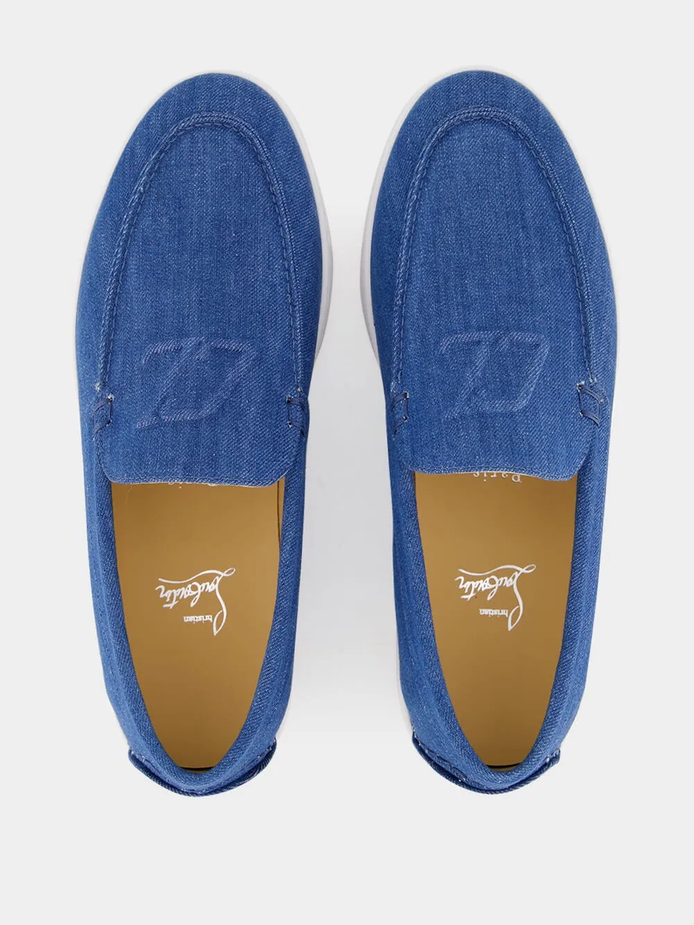 Blue Varsiboat Denim Cotton Loafers