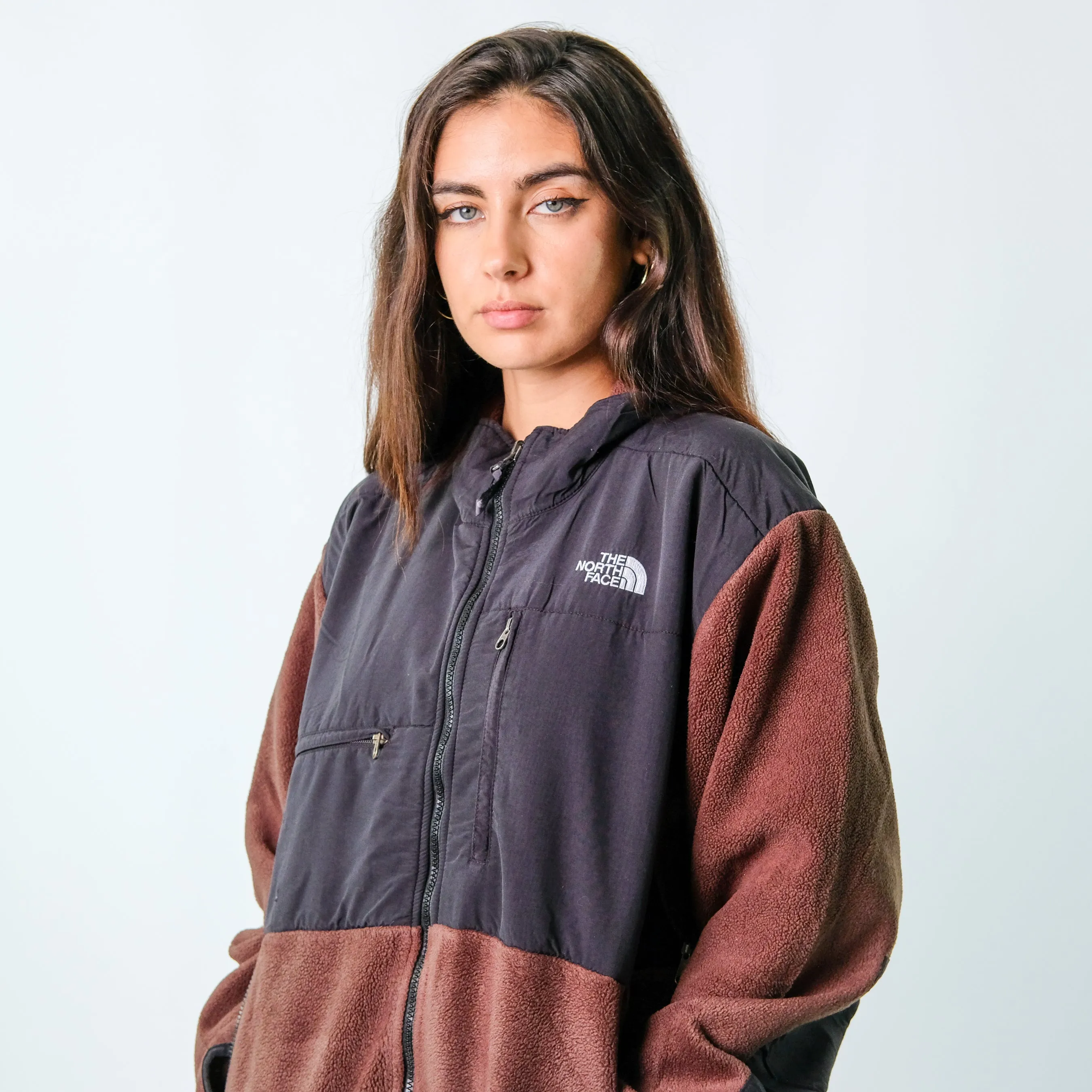 Bronze y2ks The North Face zip up Fleece (L)